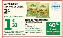 Auchan Supermarché AUCHAN Légumes pour couscous surgelé offre
