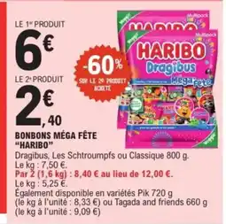 E.Leclerc Express HARIBO Bonbons méga fête offre