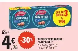 E.Leclerc Express SAUPIQUET Thon entier nature offre