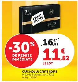 Bi1 CARTE NOIRE Cafe moulu offre