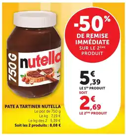 Bi1 NUTELLA Pate a tartiner offre