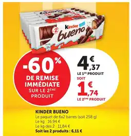 Bi1 KINDER Bueno offre