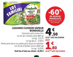 Bi1 BONDUELLE Legumes cuisson vapeur offre