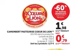 Bi1 COEUR DE LION Camembert pasteurise offre