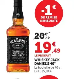 Bi1 JACK DANIEL'S 40° Whiskey offre