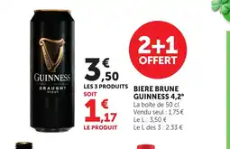 Bi1 GUINNESS 4,2° Biere brune offre