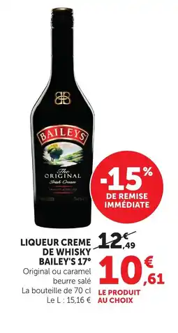 Bi1 BAILEY'S 17° Liqueur creme de whisky offre