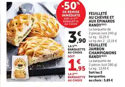 Bi1 Feuilleté au chèvre et aux épinards randy offre