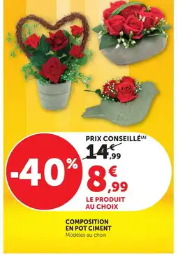 Bi1 Composition en pot ciment offre