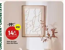 Maxi Bazar Toile 3D Ziad tissu offre