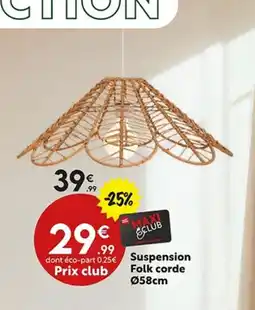 Maxi Bazar Suspension Folk corde offre