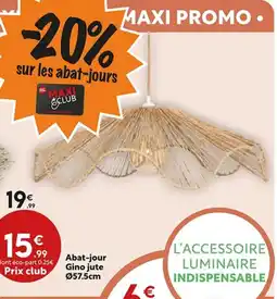 Maxi Bazar Abat-jour Gino jute offre