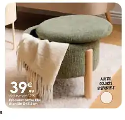 Maxi Bazar Tabouret coffre Elki chenille offre