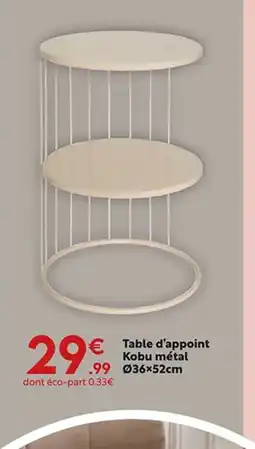 Maxi Bazar Table d'appoint Kobu métal offre