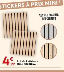 Maxi Bazar Lot de 2 stickers Ribo offre