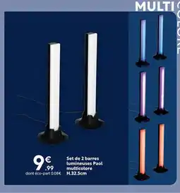 Maxi Bazar Set de 2 barres lumineuses Paol multicolore offre