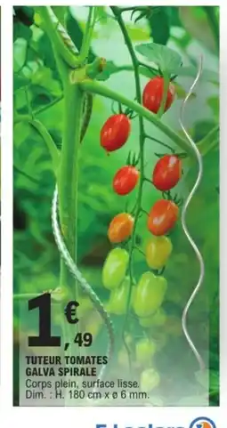 E.Leclerc Tuteur tomates galva spirale offre