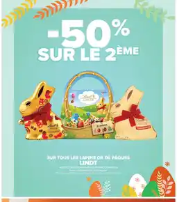 Carrefour LINDT Sur tous les lapins or de pâques offre
