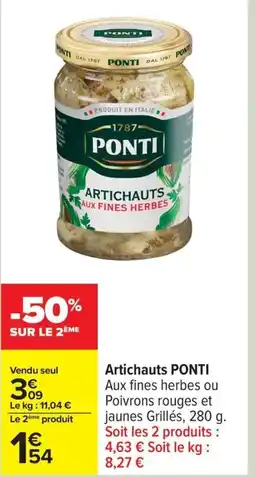 Carrefour PONTI Artichauts offre