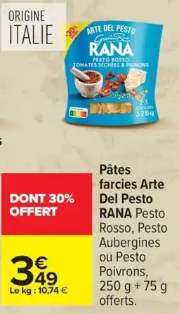 Carrefour RANA Pâtes farcies Arte Del Pesto offre