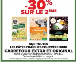 Carrefour Sur toutes les pâtes fraîches fourrées carrefour extra et original offre