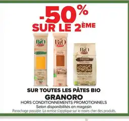 Carrefour GRANORO Sur toutes les pâtes bio offre