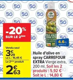 Carrefour CARREFOUR EXTRA Huile d'olive en spray offre