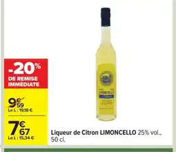 Carrefour LIMONCELLO Liqueur de Citron offre