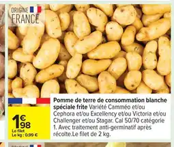 Carrefour Pomme de terre de consommation blanche spéciale frite offre