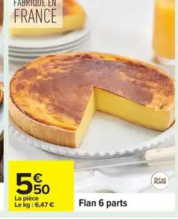 Carrefour Flan 6 parts offre