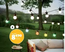 Gifi Guirlande guinguette solaire multicolore,blanc offre