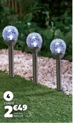 Gifi Borne solaire effet verre craquelé offre