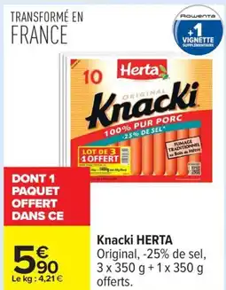 Carrefour HERTA Knacki offre
