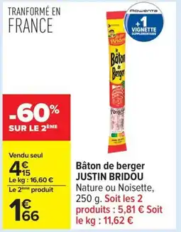 Carrefour JUSTIN BRIDOU Bâton de berger offre