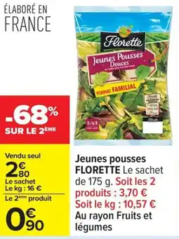 Carrefour FLORETTE Jeunes pousses offre