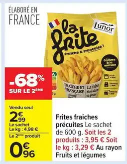 Carrefour Frites fraiches précuites offre