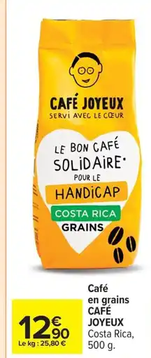 Carrefour CAFÉ JOYEUX Café en grains offre