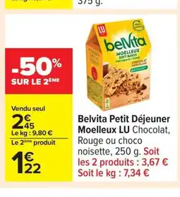 Carrefour LU Belvita Petit Déjeuner Moelleux offre