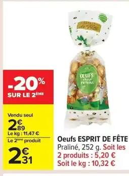 Carrefour ESPRIT DE FÊTE Oeufs offre