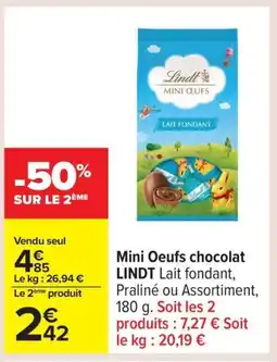 Carrefour LINDT Mini Oeufs chocolat offre