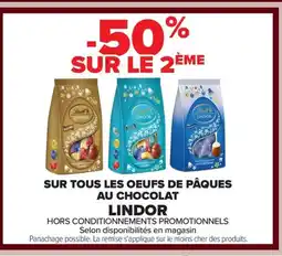 Carrefour LINDOR Sur tous les oeufs de pâques au chocolat offre