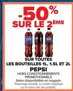 Carrefour PEPSI Sur toutes les bouteilles offre