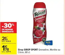 Carrefour SIROP SPORT Sirop offre