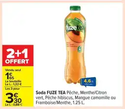 Carrefour FUZE TEA Soda offre