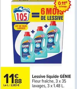 Carrefour GÉNIE Lessive liquide offre