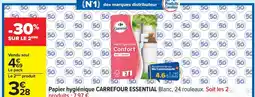 Carrefour CARREFOUR ESSENTIAL Papier hygiénique offre