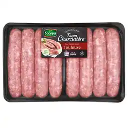 Carrefour Market 8 saucisses de toulouse façon charcutière socopa offre