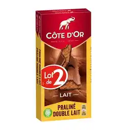 Carrefour Market Côte d'or tablettes de chocolat lot de 2 offre