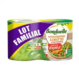 Carrefour Market Bonduelle petits pois doux et carottes lot familial offre