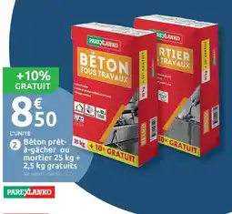 Mr Bricolage Béton prêt à-gâcher ou mortier offre